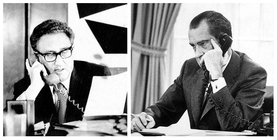 Kissinger, Nixon, phone