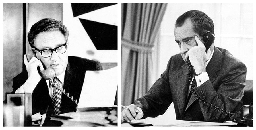 Kissinger, Nixon, phone