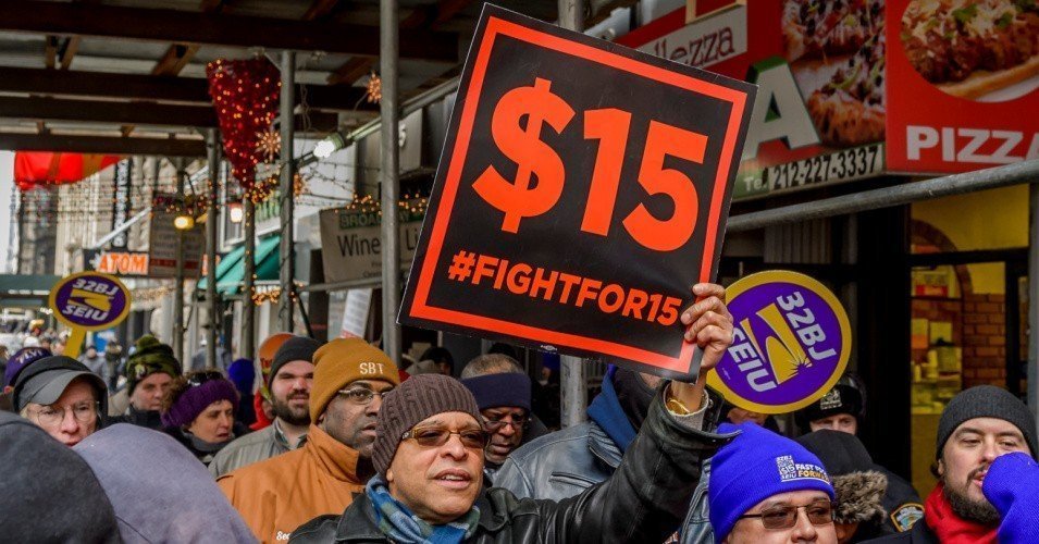 "According to an analysis done by the Economic Policy Institute, 34.7% of Georgian workers would get a raise if the federal minimum wage were increased to $15 an hour. That's over 1.5 million people earning on average an extra $3,700 a year." (Photo: Erik McGregor/LightRocket via Getty Images)
